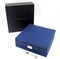 Two-Layer Jewelry Box Organizer Display Storage case with Lock (Deep Blue)